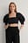 Cropped Blouse Met Vierkante Hals