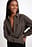 Strukturierte Hemdbluse mit langen Ärmeln und Taschen