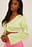 Tie Front LS Satin Blouse
