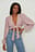 Gestructureerde blouse met strik voor