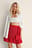 Tie Side Dotted Mini Skirt