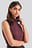 Turtle Neck Sleeveless Ribbed Jersey Top