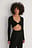 Recycled croppad topp med vriden detalj