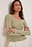 V-neck Melange Knitted Top