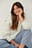V-neck Pattern Knitted Long Sweater