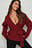 Wide Sleeve Overlap Knitted Sweater