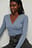 Recyceltes Crop-Top mit Wickeldetail