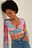 Wrap Trumpet Sleeve Mesh Top