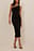 Midikleid mit offener Schulternpartie