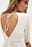 Open Back Balloon Sleeve Blouse