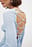 Stricktop mit Spitzendetail und offenem Rücken