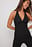 Randig halterneck-topp