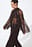 Pleated Mesh Sequin Scarf Top