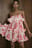 Printed Flounce Mini Dress