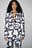 Trykket oversized stilren blazer