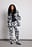 Printed Straight Leg Suit Pants