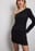 Strassbesetztes Ein-Schulter-Minikleid