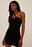 Vestido mini con volantes y escote keyhole