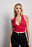 Neckholder-Top mit Rosendetail