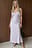 Satin Ruffle Shoulder Maxi Dress