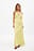 Satin Ruffle Shoulder Maxi Dress