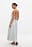 Seersucker Open Back Midi Dress