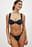 Shiny High Cut Draped Bikini Panty