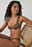 Shiny Wide Strap Draped Bikini Bra