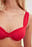 Shiny Wide Strap Draped Bikini Bra