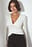 Soft Line V-Neck Rouched Top