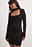 Square Neck Choker Detail Mini Dress