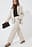 Straight Mid Waist Twill Suit Pants