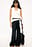 taillierte Leinenhose mit weitem Bein
