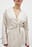 Blazer aus Leinenmischung mit gerader Passform und Bindedetail
