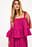 Tie Shoulder Ruffle Top