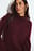 Turtle Neck Wool Blend Knitted Sweater