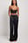 V-formad bustier i satin med spets