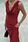 Robe longue à décolleté cascade