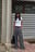 weite Hose mit hoher Taille