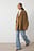 Oversized Wool Blend Sleeve Detail Short Coat