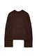 Offwhite Folded Sleeve Knitted Sweater