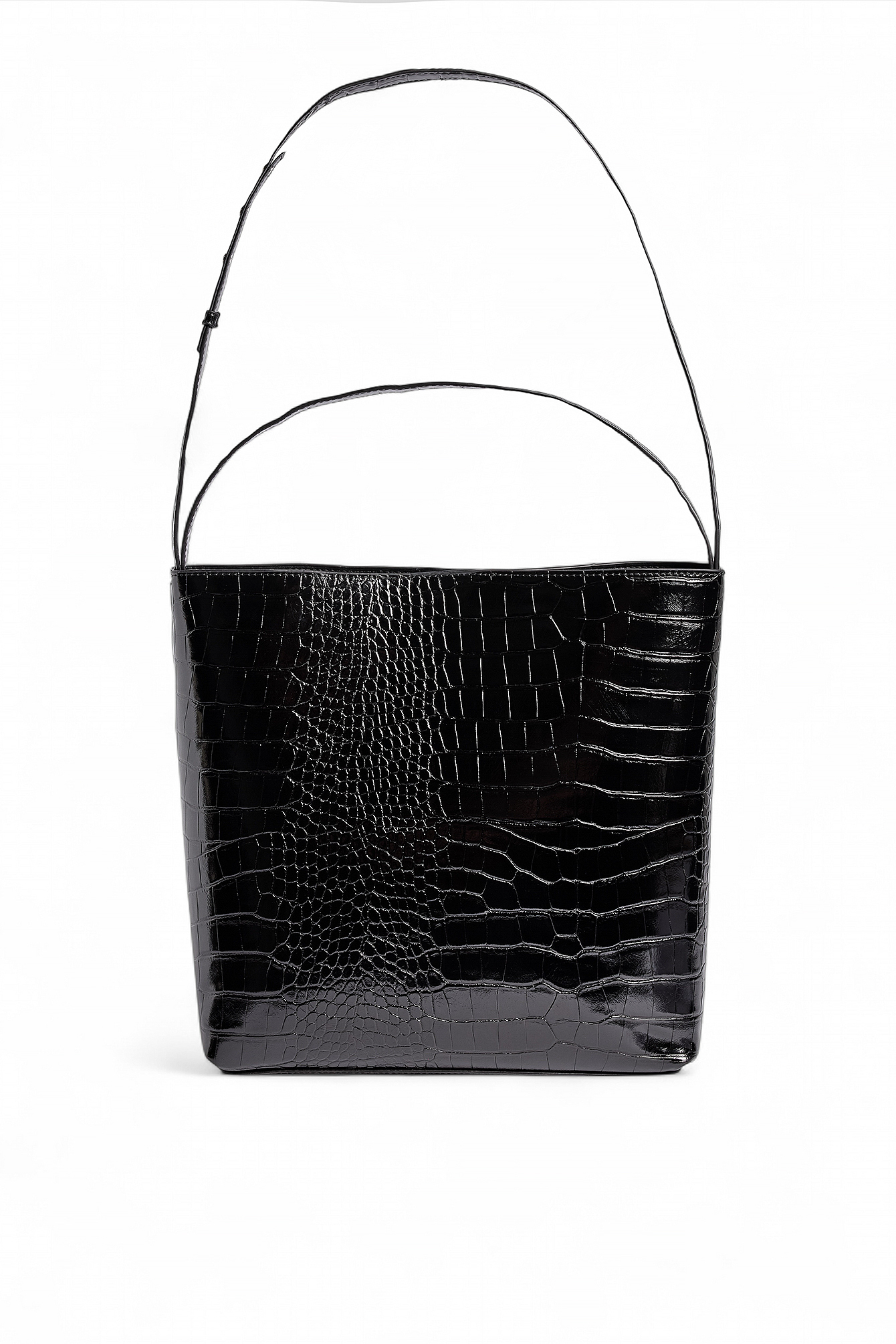 Black Basic Bucket Tote