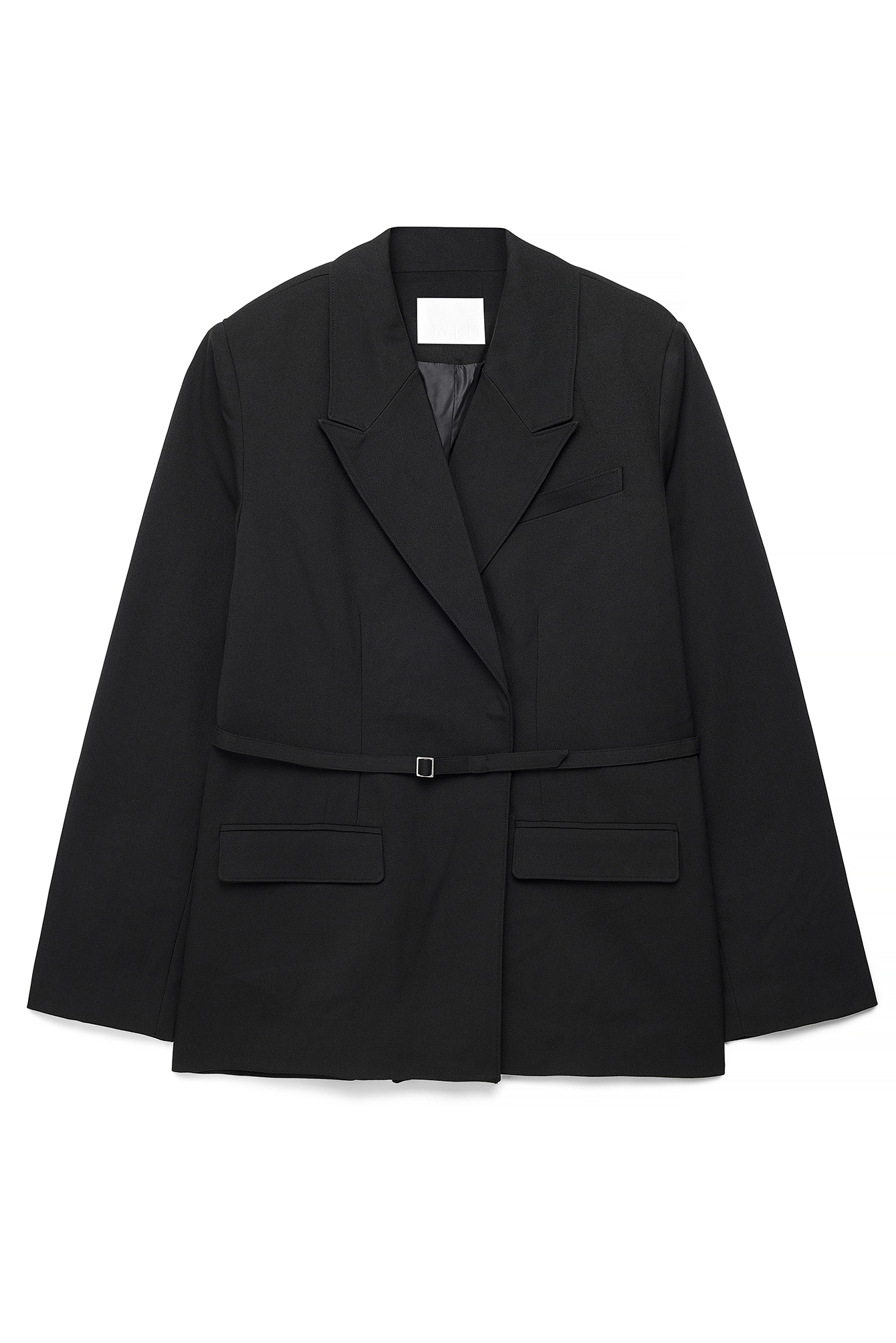 Black Belted Regular Blazer
