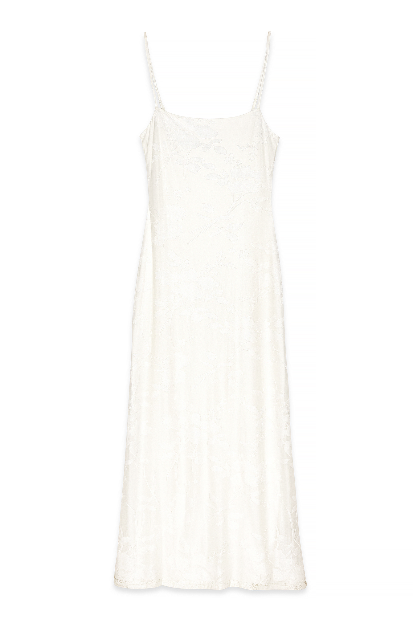 Offwhite Floral Print Maxi Dress