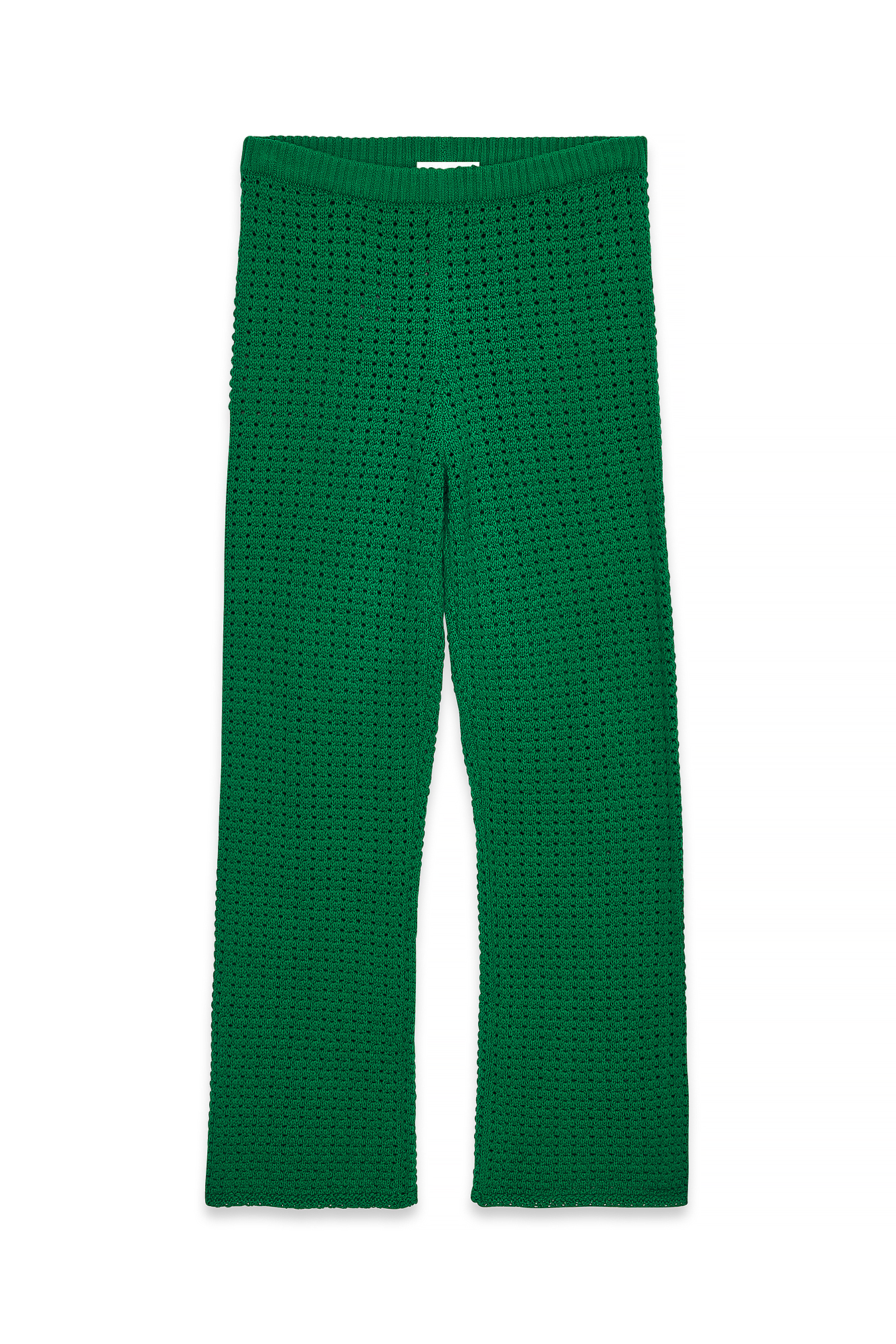 Green Knitted Crochet Trousers