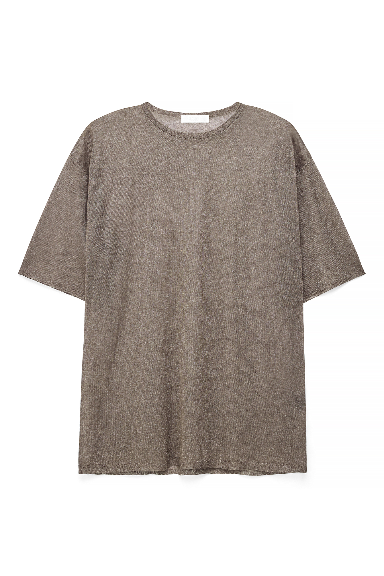 Brown Knitted Sheer Top