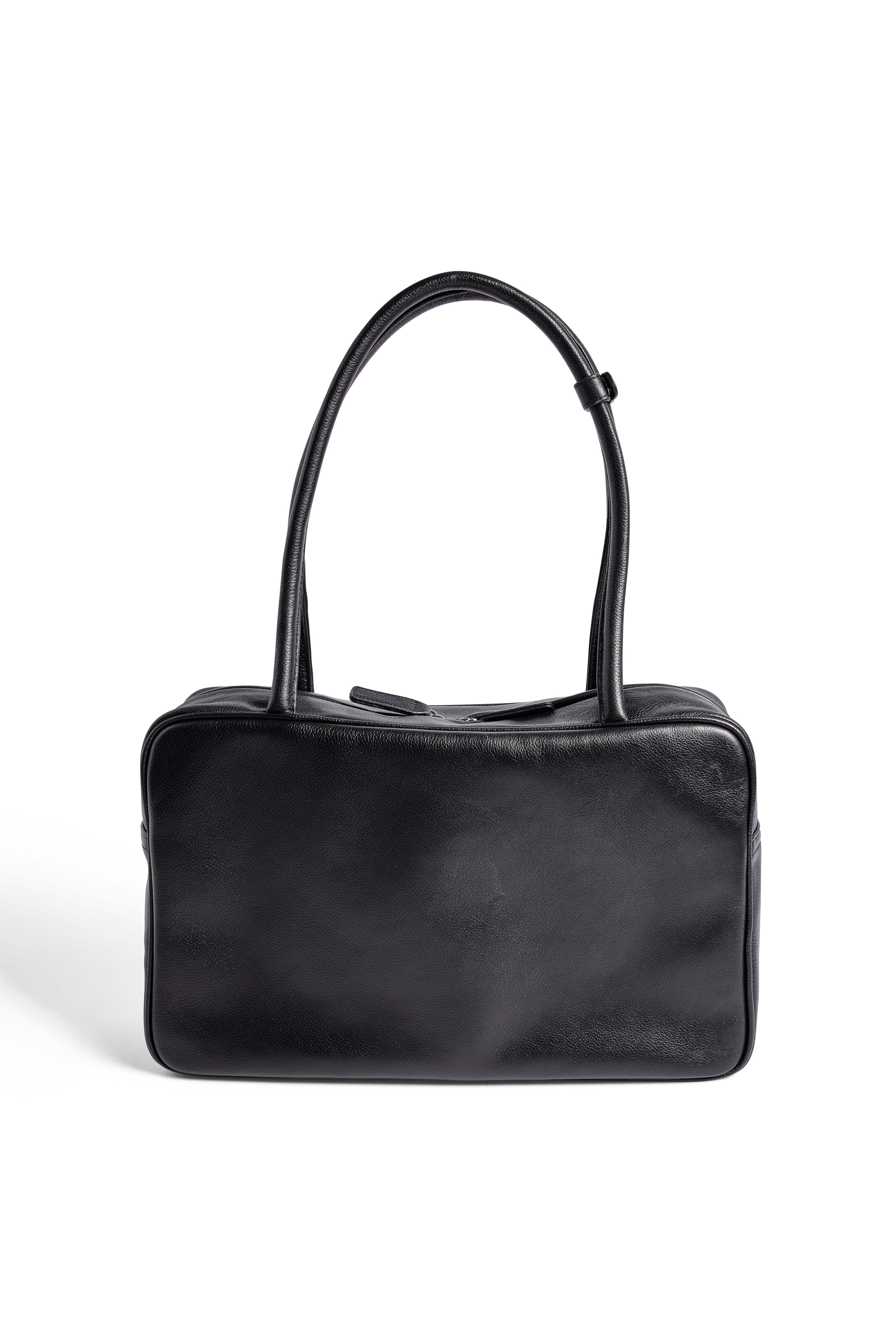 Black Leather Squared Tote
