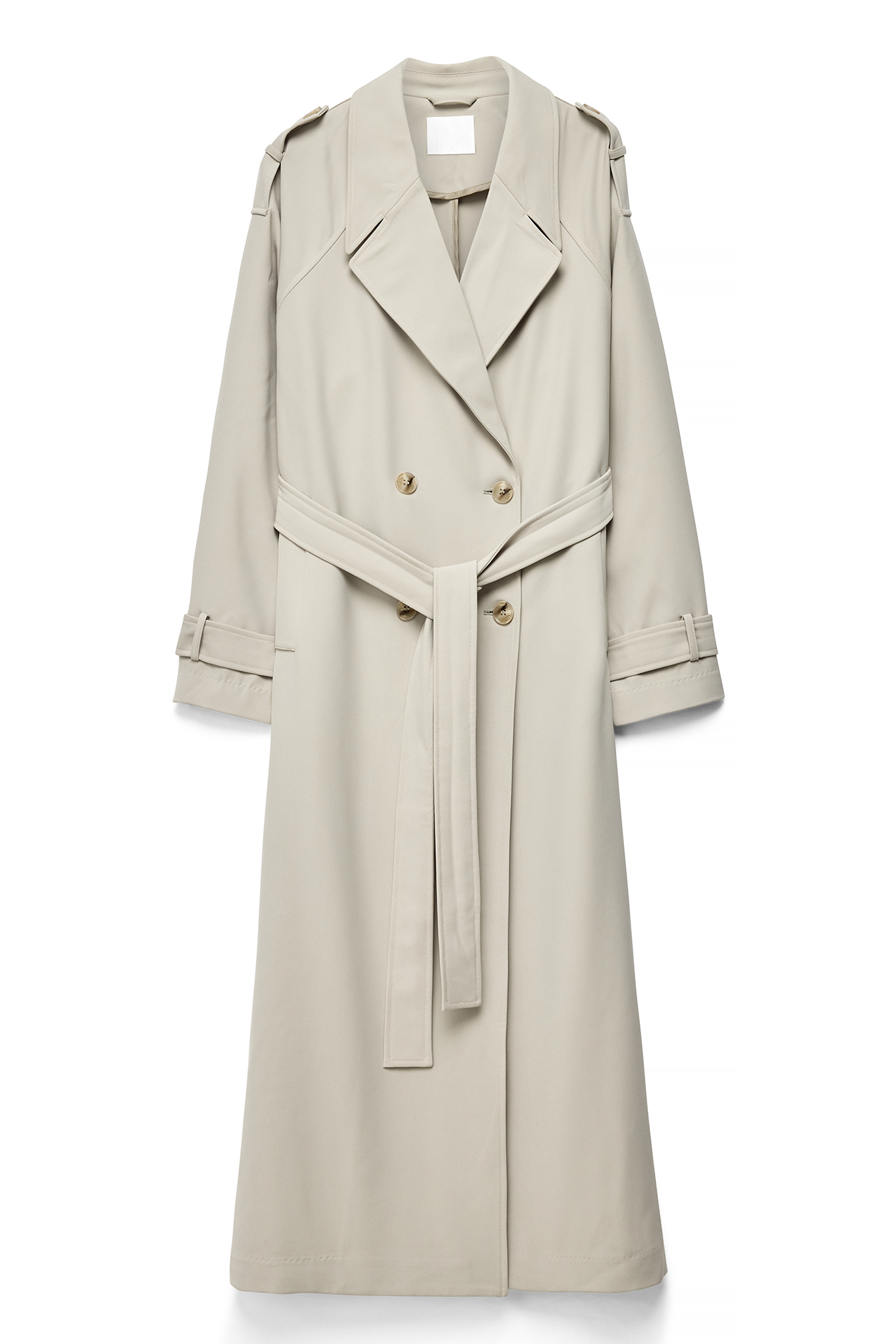 Beige Long Trenchcoat