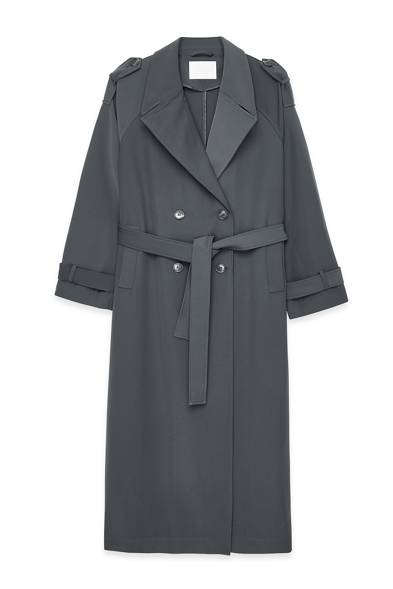 Dark Grey Long Trenchcoat