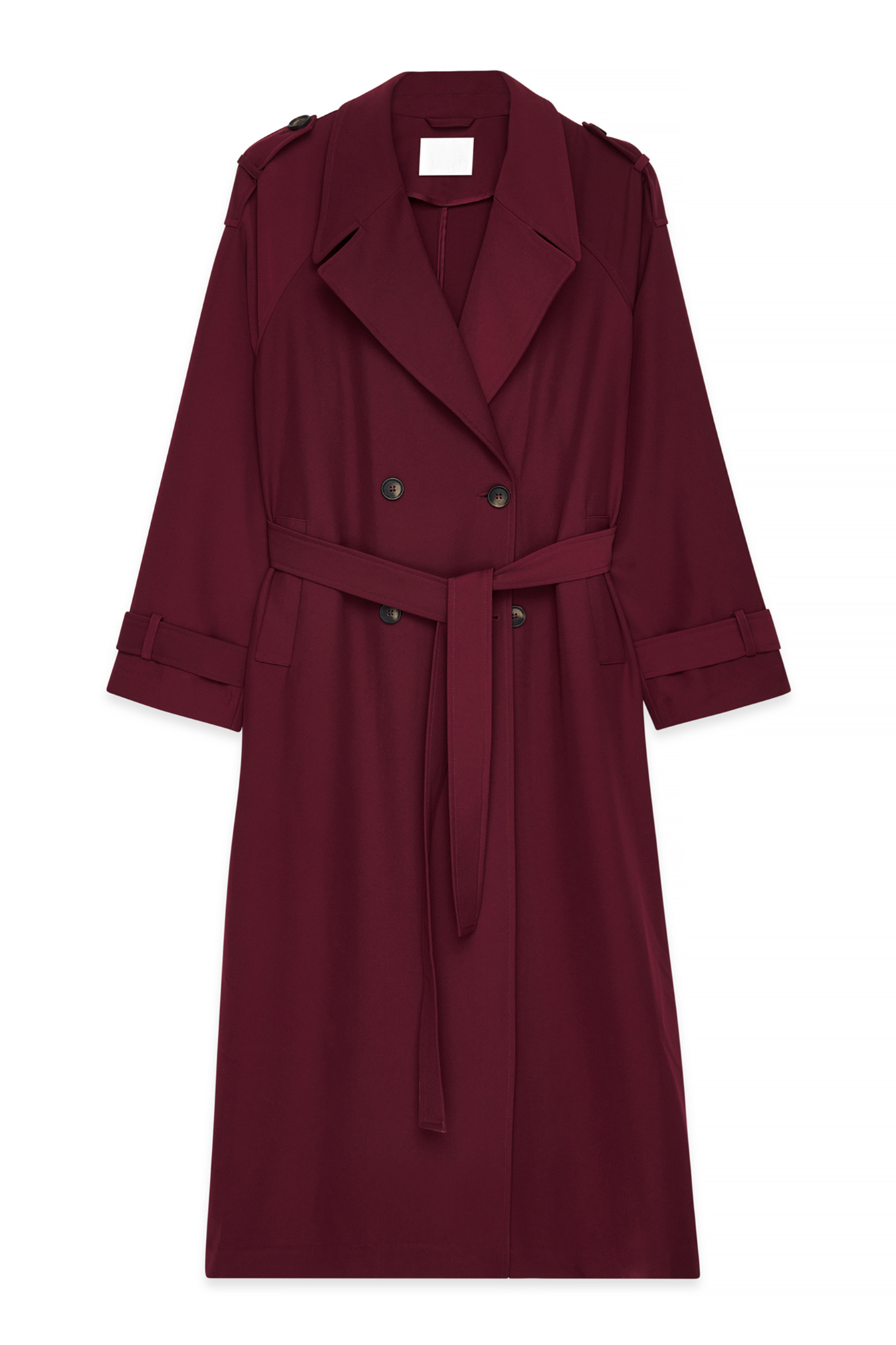 Dark Burgundy Long Trenchcoat